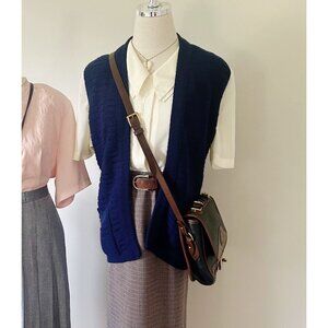 Vintage Blue Knit Sweater Vest